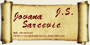 Jovana Šarčević vizit kartica